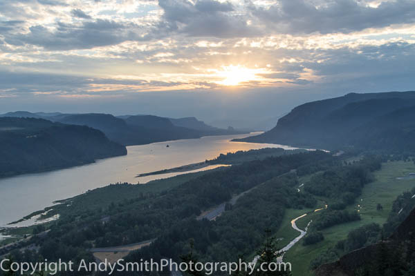 Sunrise in the Columbia River Gorge